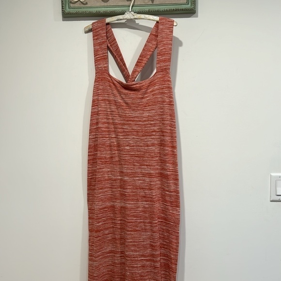 Eloquii Knit Maxi heathered mauve midi dress thick straps plus size women’s 14 - Picture 4 of 7